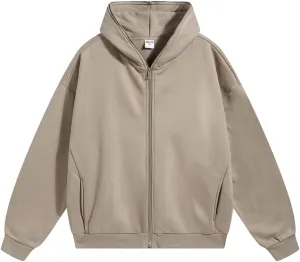 Women's Oversized Full Zip Up Hoodie with Pockets Sweatshirt for Casual Streetwear and Lounge Wear