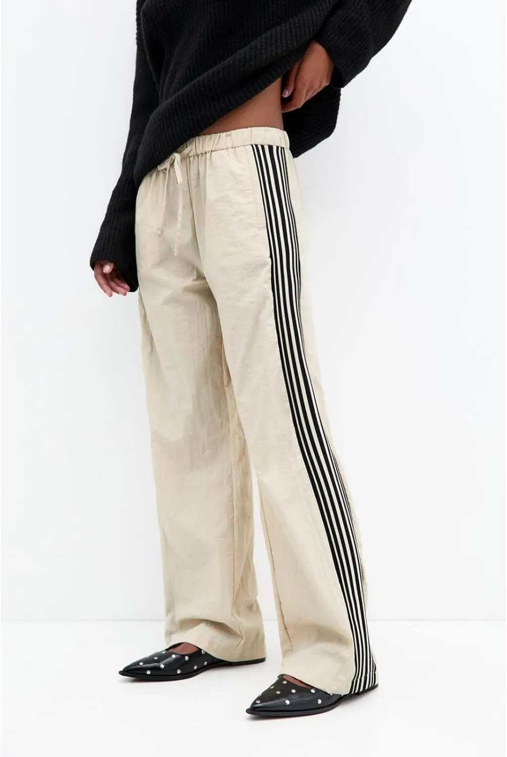 Women's Parachute Pants Casual Loose Elastic Waist Casual Y2K Jogger Outing Sweatpants Streetwear