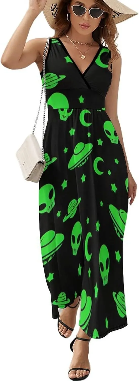 Women's Summer Casual Flowy Long Dress for Vacation Party Wedding