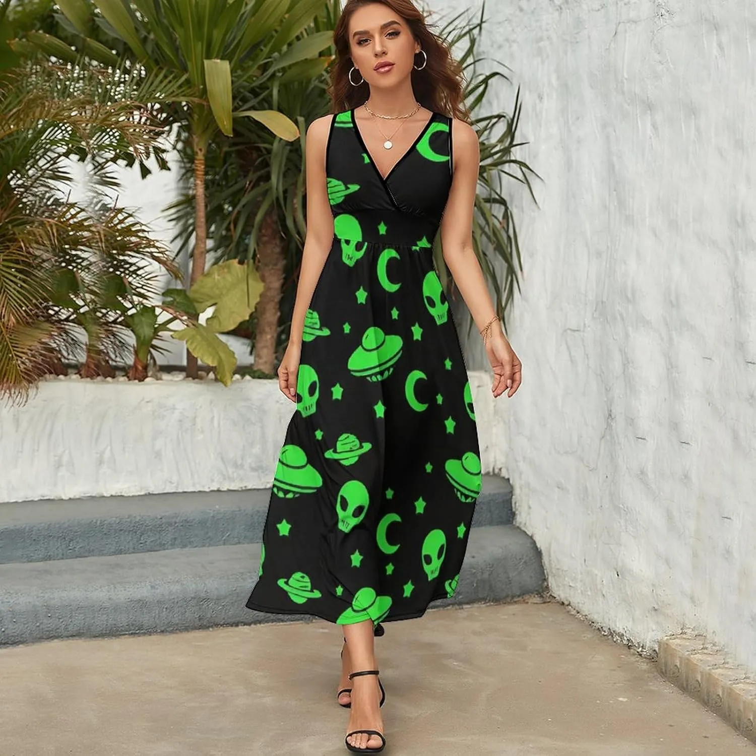 Women's Summer Casual Flowy Long Dress for Vacation Party Wedding