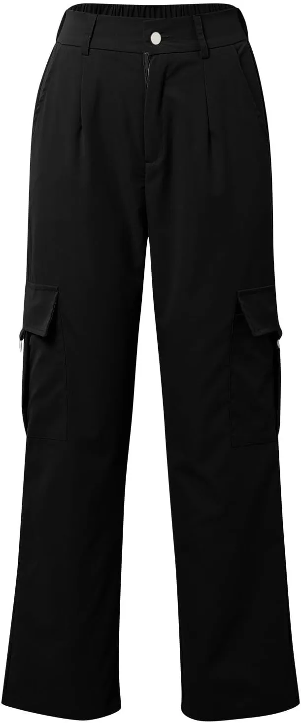 Women's Tummy Control Cargo Pants Trendy Going Out Hiking Joggers Sports Y2k Sweatpants Oversized Drawstring Trousers