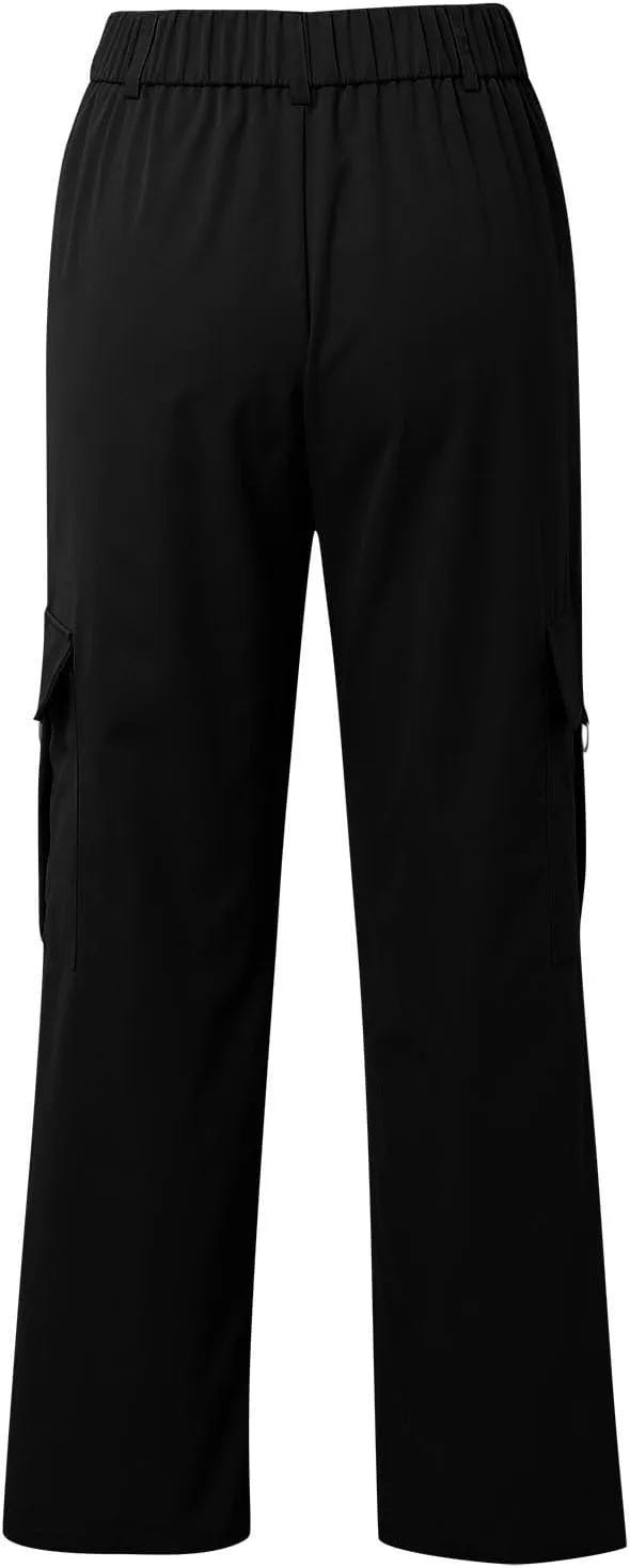 Women's Tummy Control Cargo Pants Trendy Going Out Hiking Joggers Sports Y2k Sweatpants Oversized Drawstring Trousers