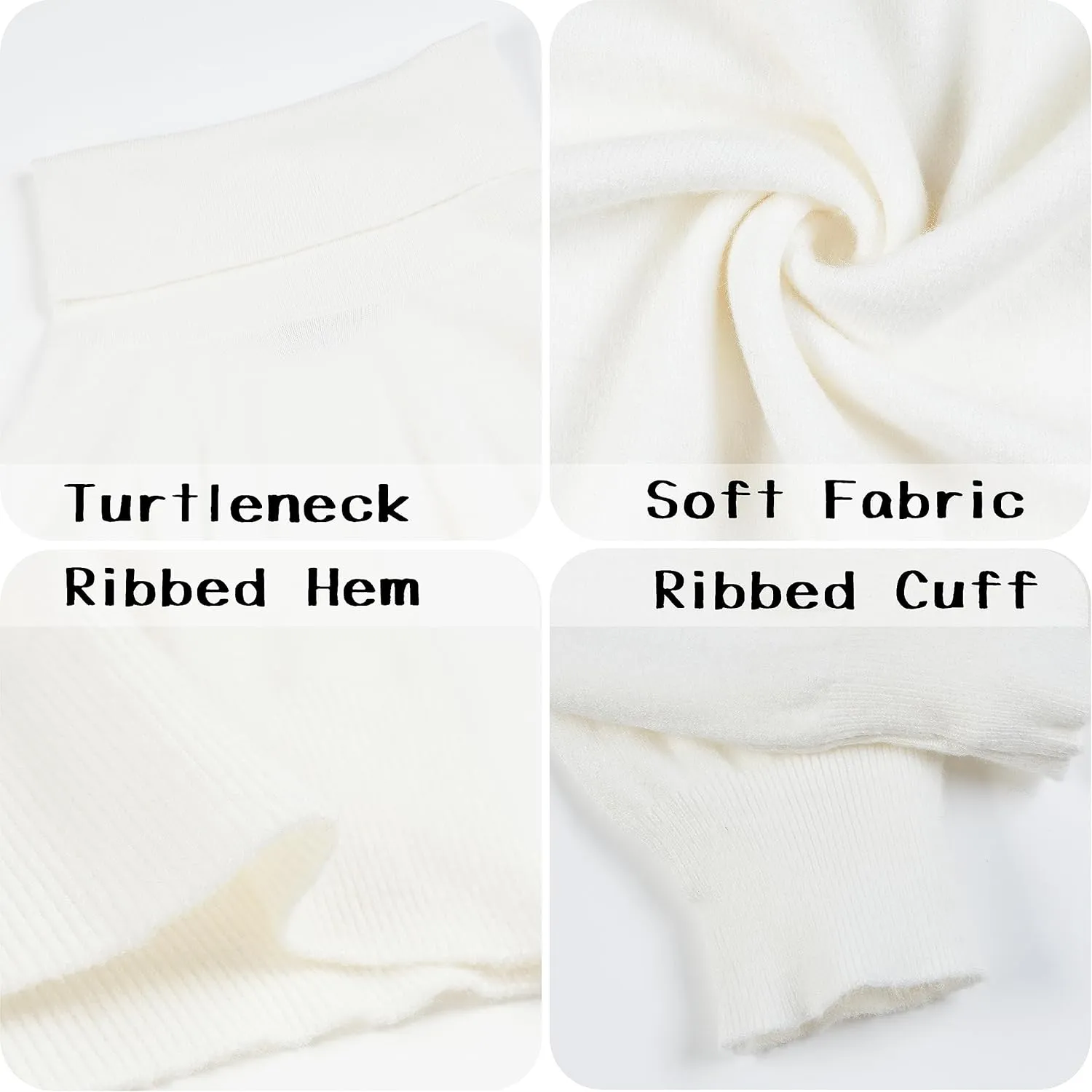 Women's Turtleneck Sweater Long Sleeve Lightweight Pullover Knit Tops
