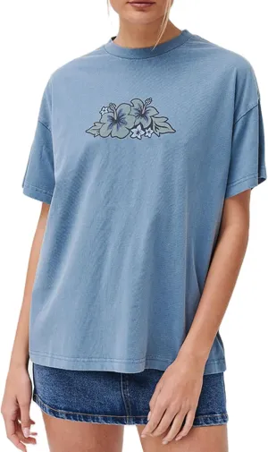 Womens Y2k Vintage Floral Graphic Print Tee Shirts Cute Flower Aesthetic Baggy Tees Downtown Girl Oversized Clothes