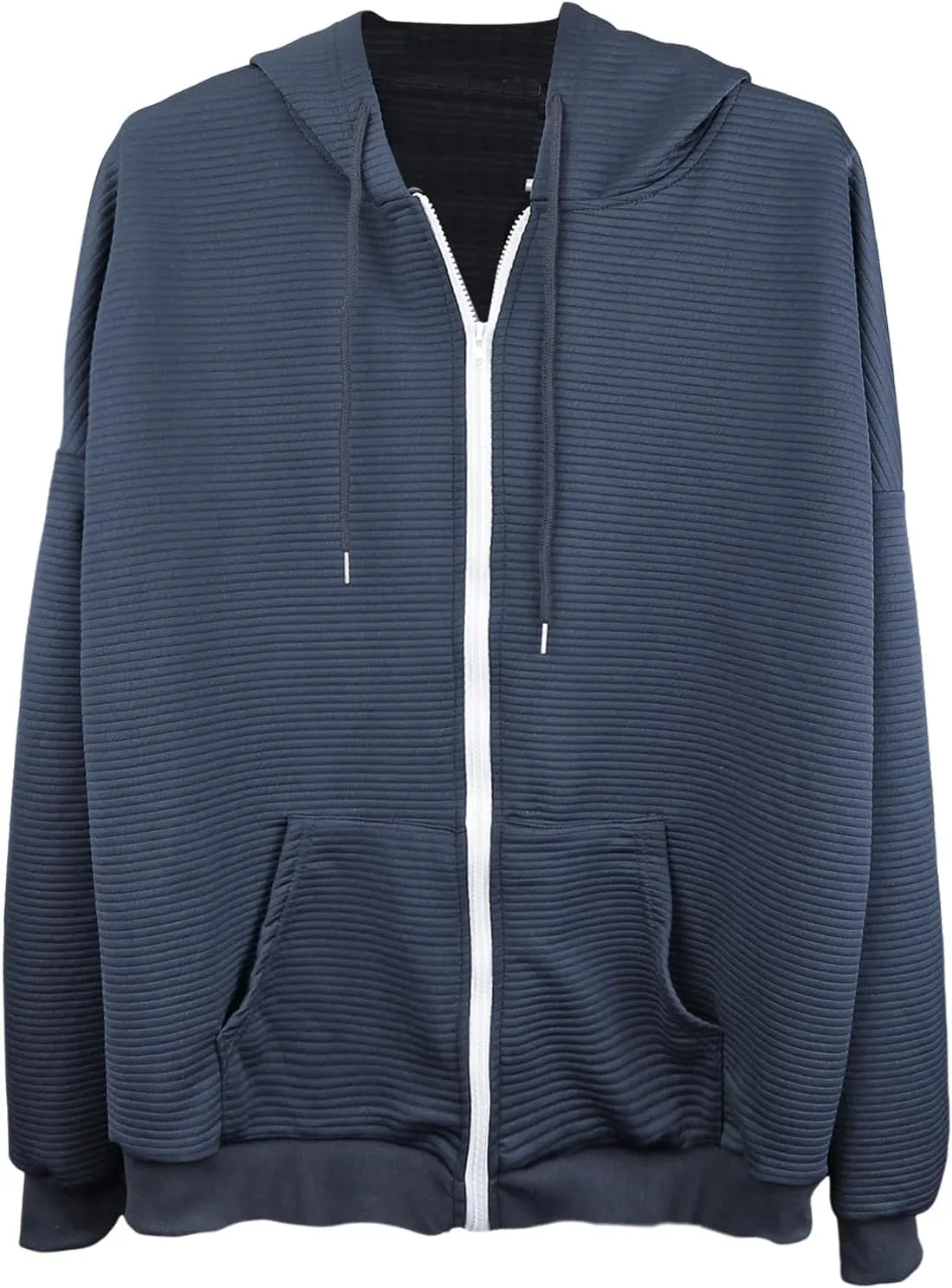 Womens Zip Up Hoodies Oversized Sweatshirts Hoodies Drawstring Casual Long Sleeve Casual Jacket with Pockets