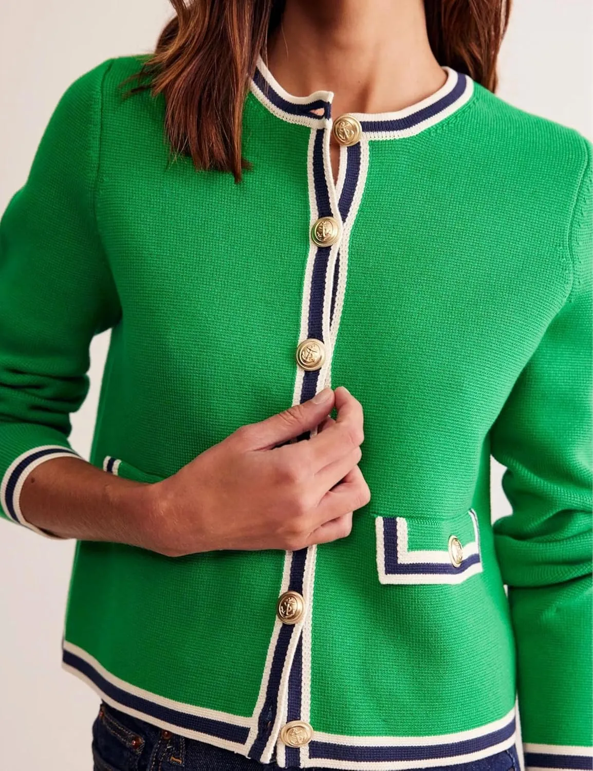 Xiaoxuemeng Womens Cardigan Sweaters Cropped Striped Button Down Knit Jackets Open Front Trendy Lady Fall Outfits