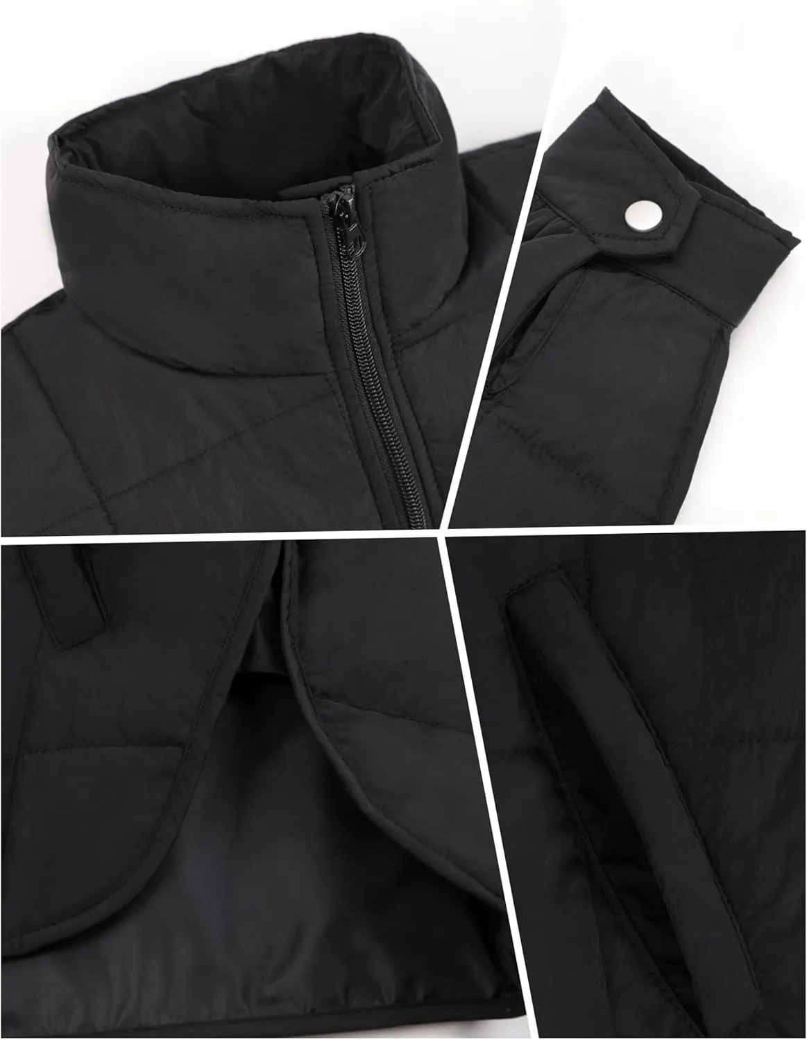 Xiaoxuemeng Womens Quilted Puffer Jacket Zip Up Lightweight Padded Coat Outwear