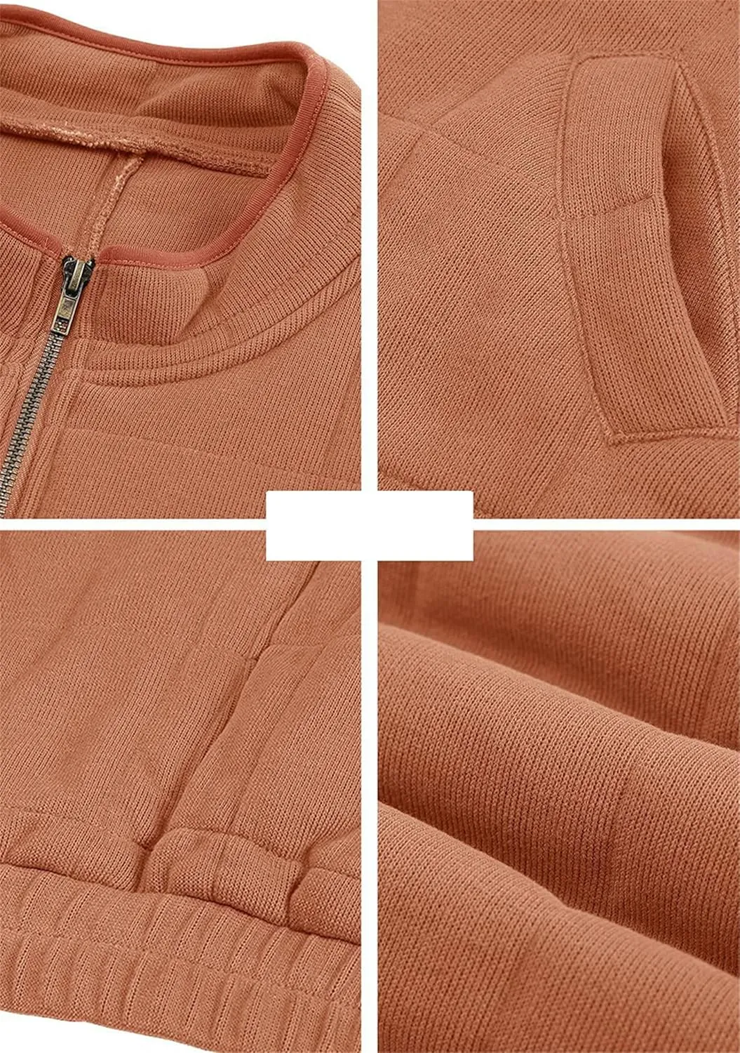 YMING Women's Baggy Lightweight Puffer Jacket Long Sleeve Zip Up Down Coat Quilted Warm Winter Down Coat With Pockets