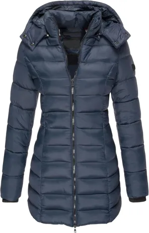 YMING Women's Winter Hooded Coat Warm Solid Color Jacket Long Puffer Parka with Pockets