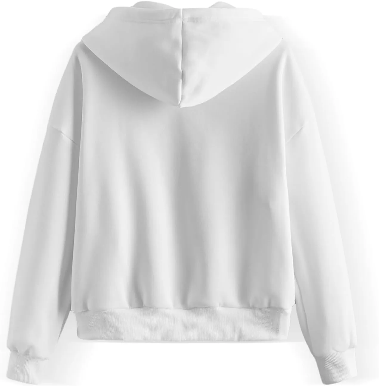 Yoawdats Women's Y2K 2023 Fall Casual Hooded Coat Long Sleeve Lucky Butterfly Print Zip Up Hoodie with 2 Pockets Going Out